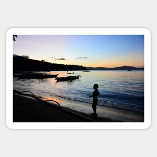 Coucher de soleil au Philippines Sticker